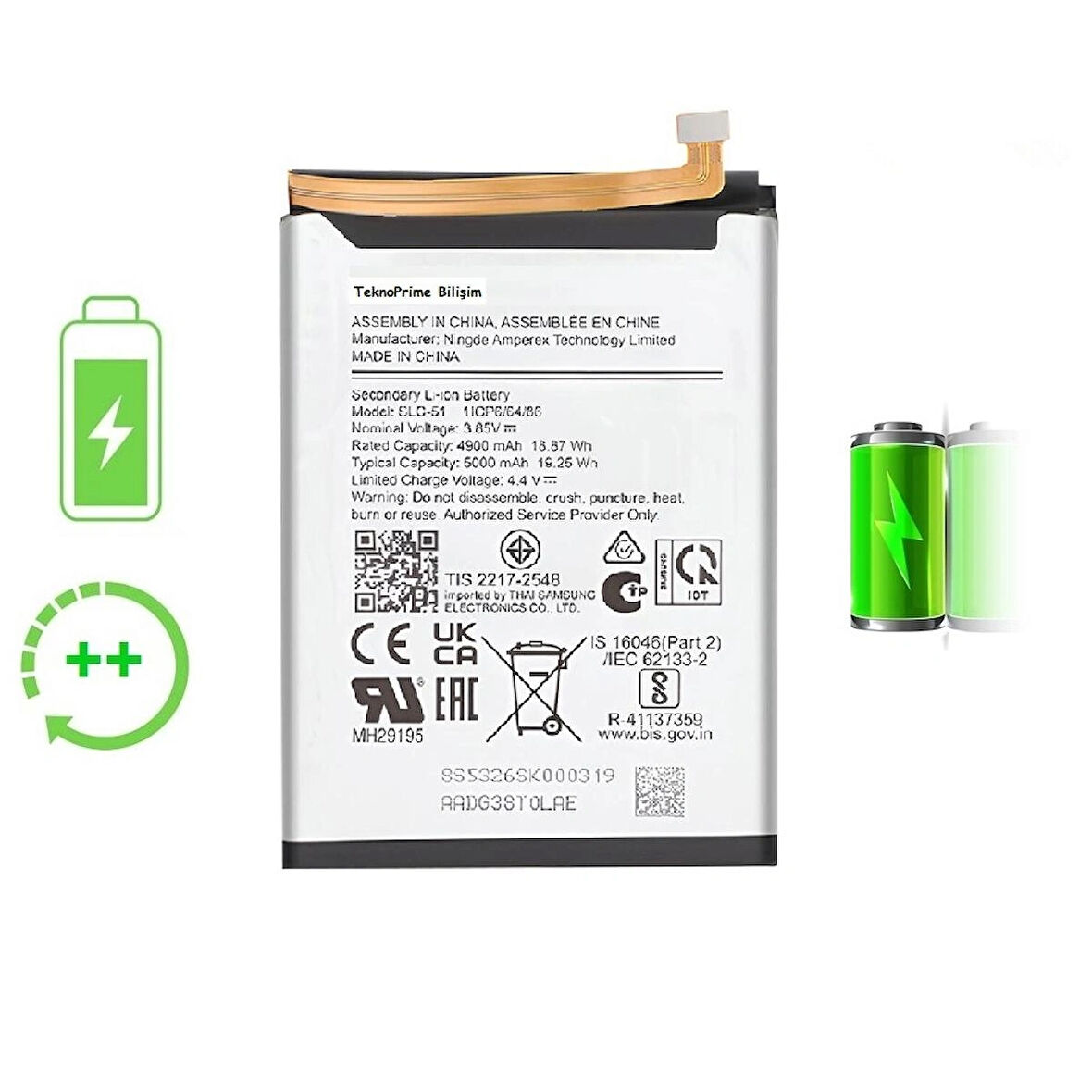  Samsung Galaxy A05s A057 ile Uyumlu Güclendirilmis İthal Pil Batarya