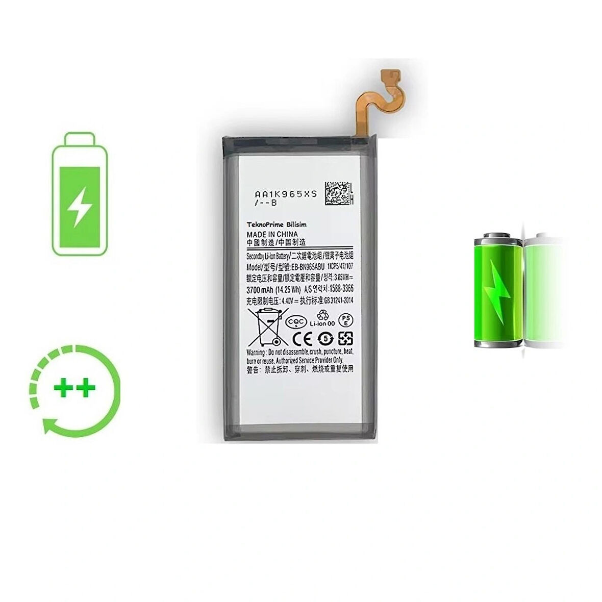  Samsung Galaxy Note 9 N960F ile Uyumlu Güclendirilmis İthal Pil Batarya
