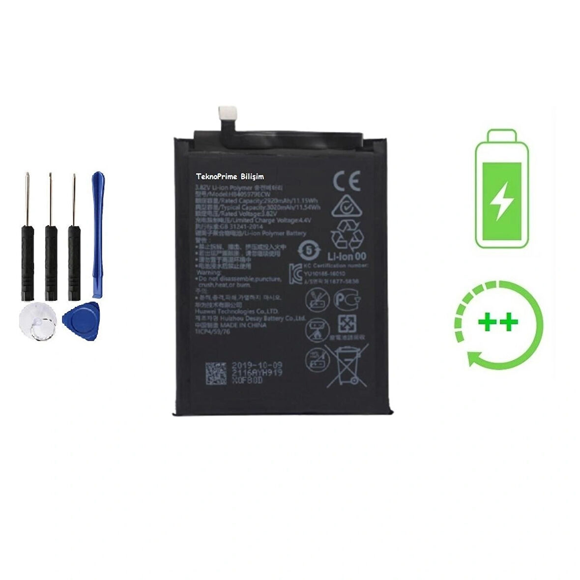  Huawei Y5 2019 ile Uyumlu  Güclendirilmis İthal Pil Batarya