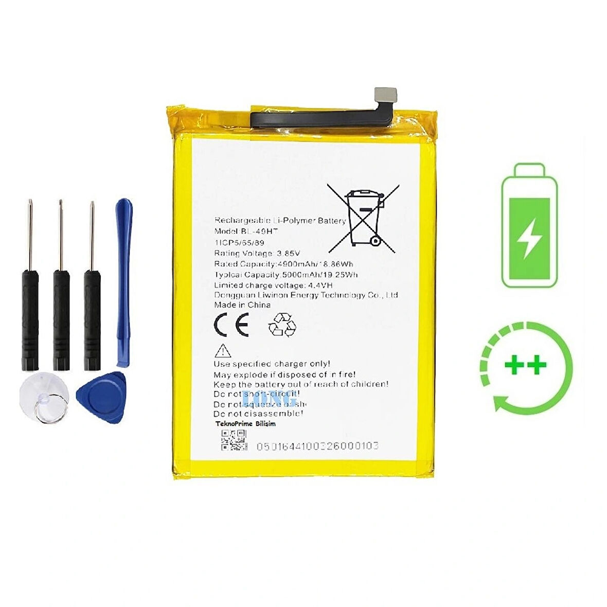  Tecno Camon 16 Pro ile Uyumlu  Güclendirilmis İthal Pil Batarya BL-49HT