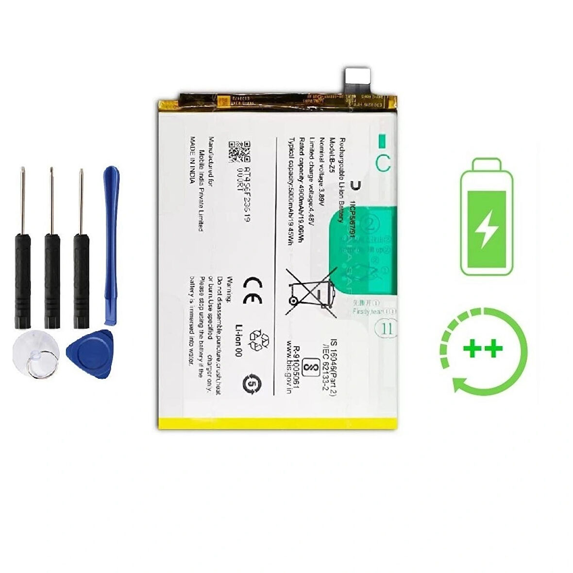 Vivo Y27 4G 5G İle Uyumlu  Güclendirilmis İthal Pil Batarya B-Z5