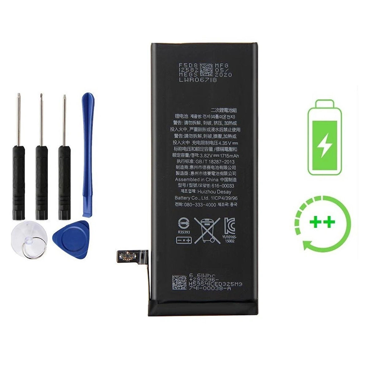 İphone 6s İle Uyumlu  Güclendirilmis İthal Pil Batarya