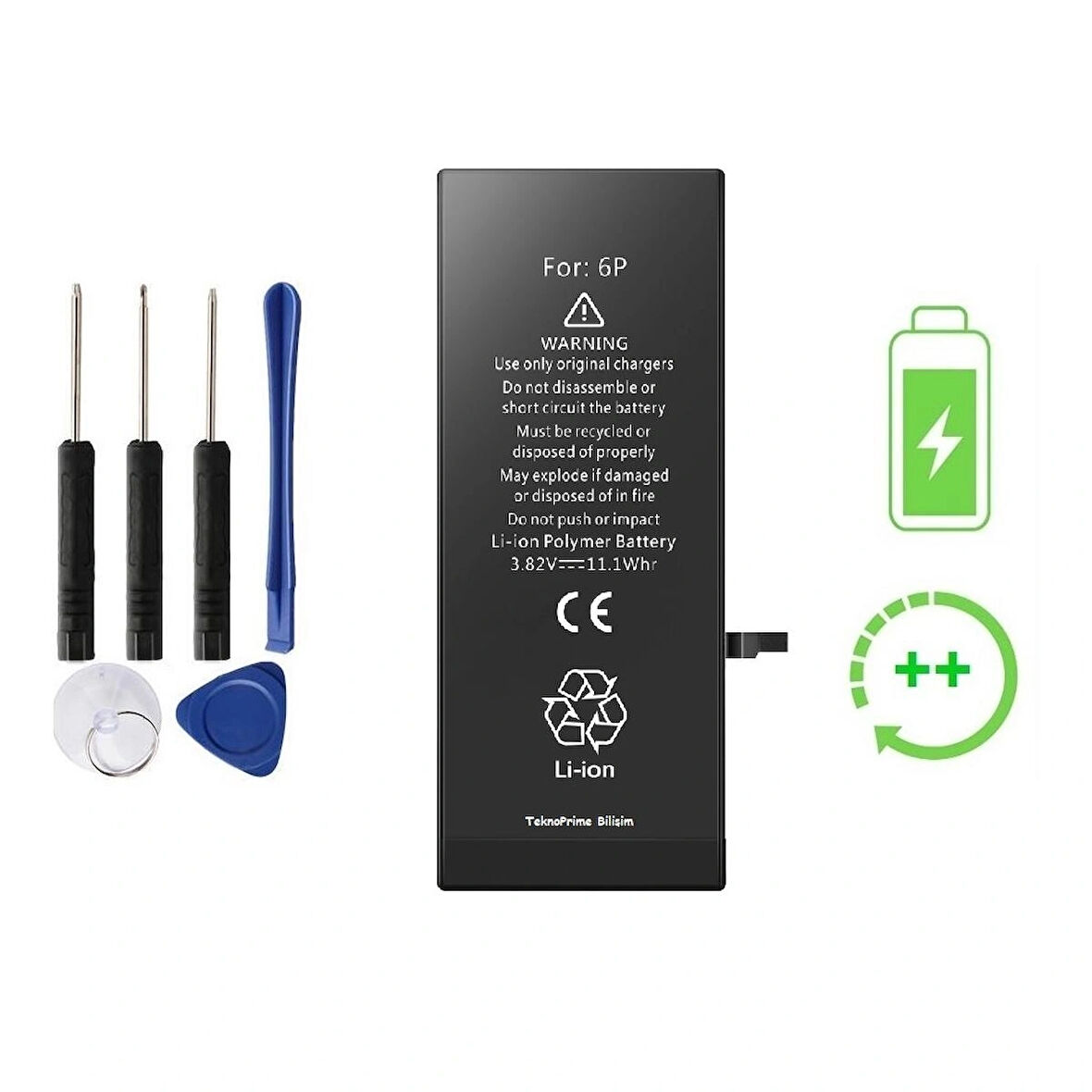 İphone 6 Plus İle Uyumlu  Güclendirilmis İthal Pil Batarya