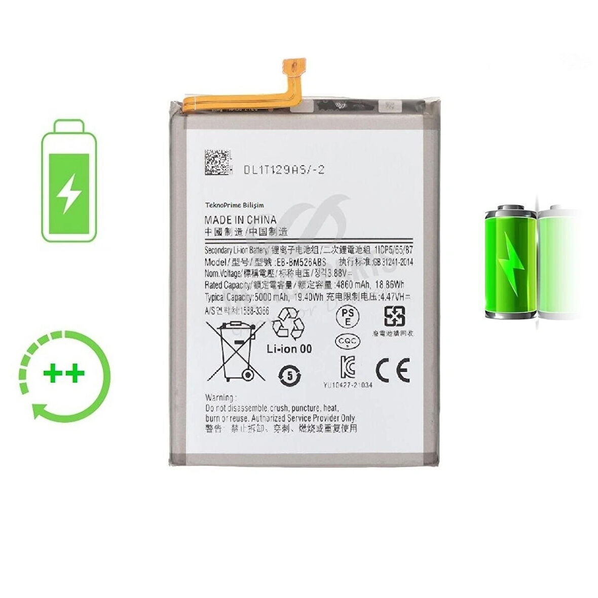  Samsung Galaxy A23 5G A236F ile Uyumlu Güclendirilmis İthal Pil Batarya