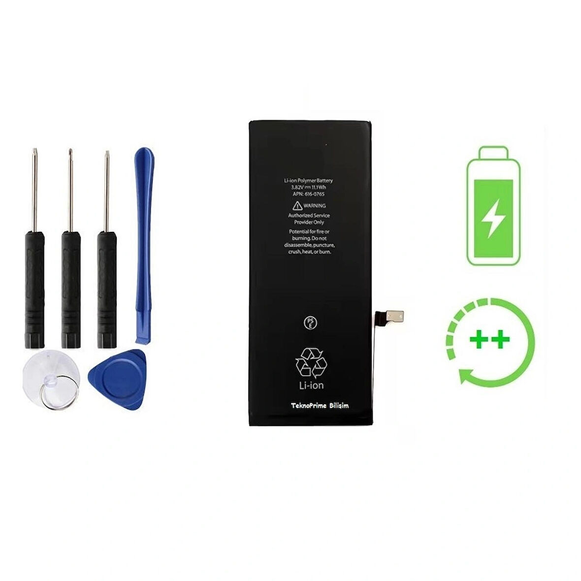 İphone 6s Plus İle Uyumlu  Güclendirilmis İthal Pil Batarya