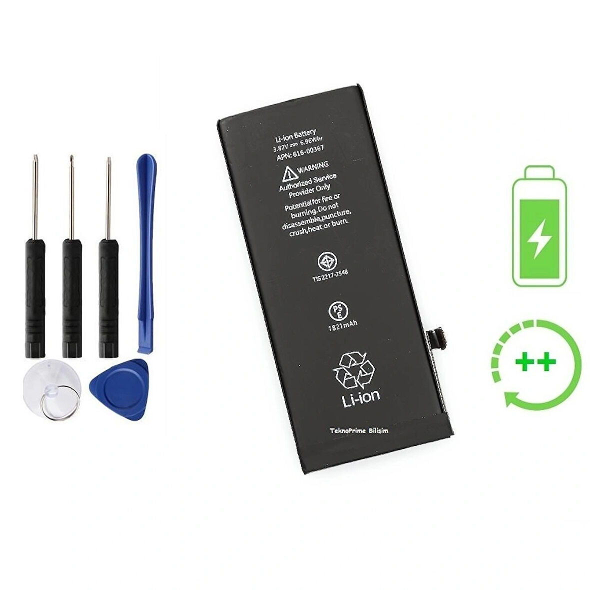 İphone 8 İle Uyumlu  Güclendirilmis İthal Pil Batarya