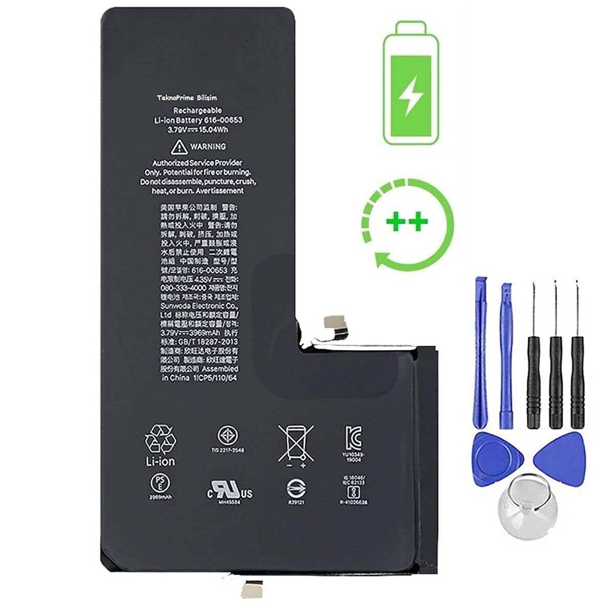 İphone 11 Pro İle Uyumlu Güclendirilmis İthal Pil Batarya