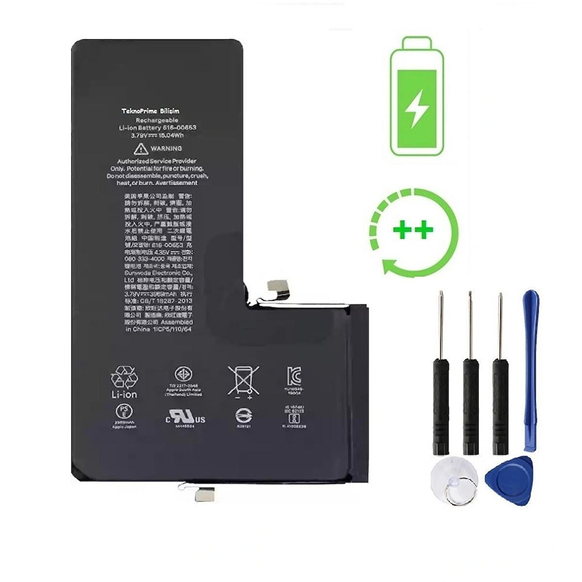 İphone 11 Pro Max İle Uyumlu Güclendirilmis İthal Pil Batarya