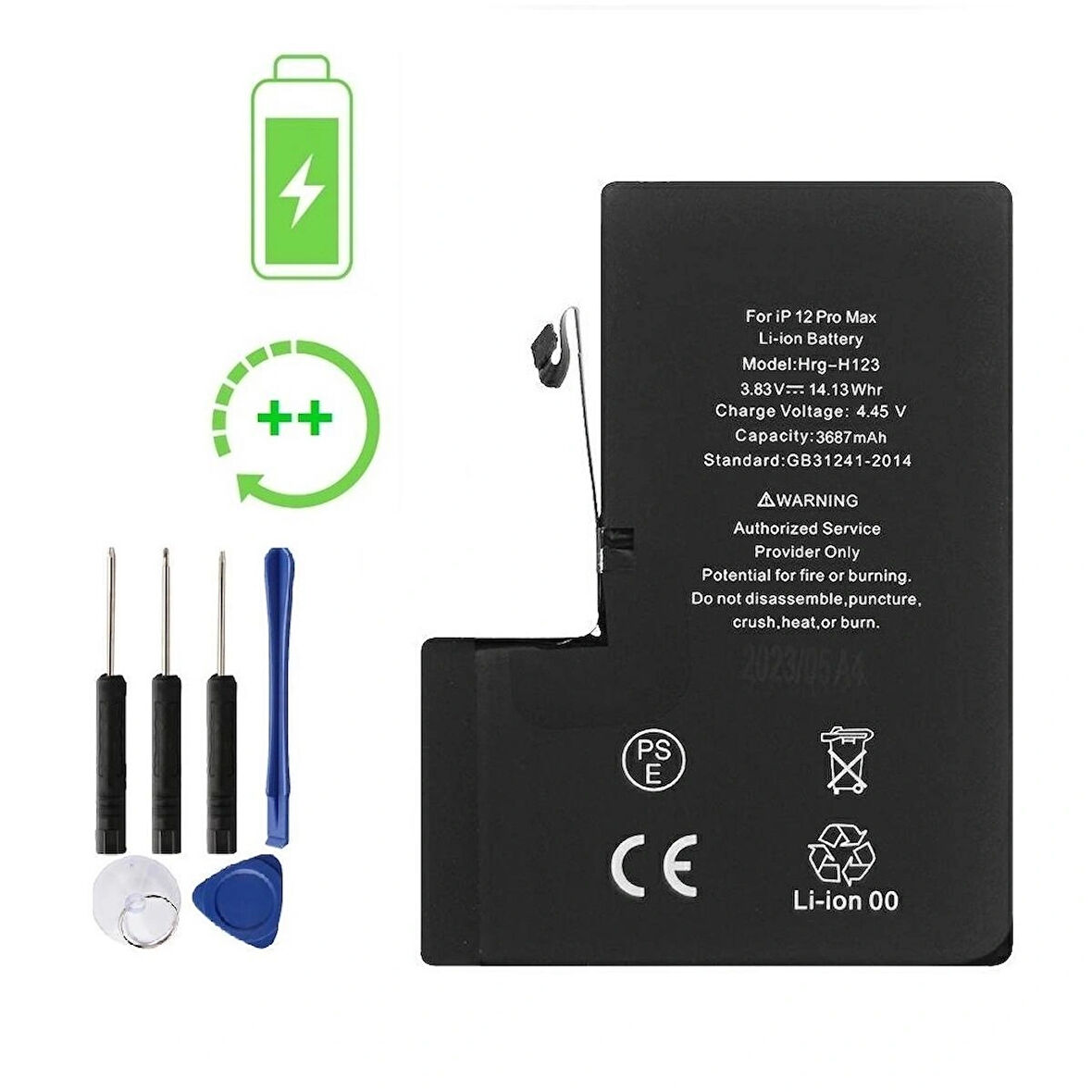 İphone 12 Pro Max İle Uyumlu Güclendirilmis İthal Pil Batarya