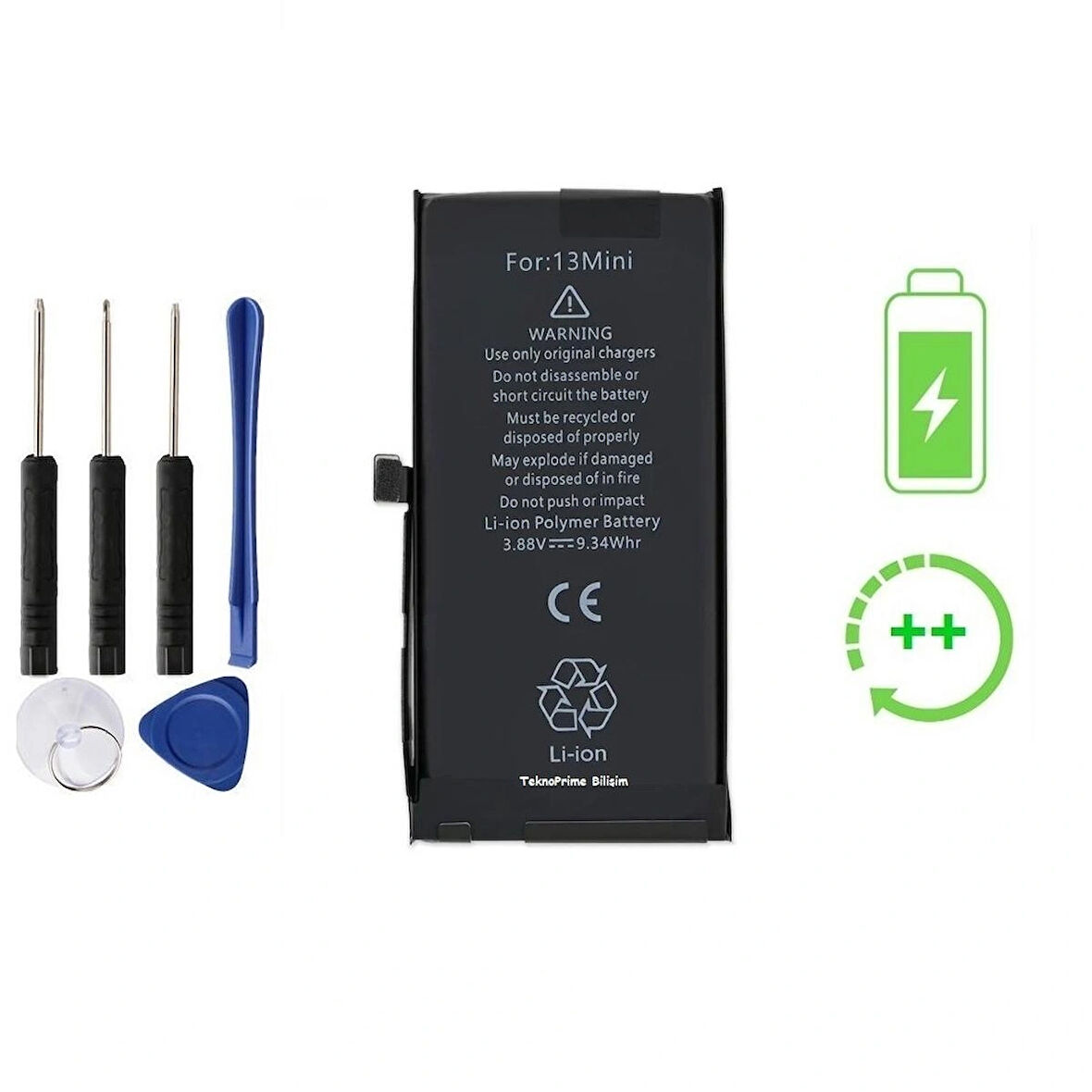 İphone 13 Mini İle Uyumlu Güclendirilmis İthal Pil Batarya