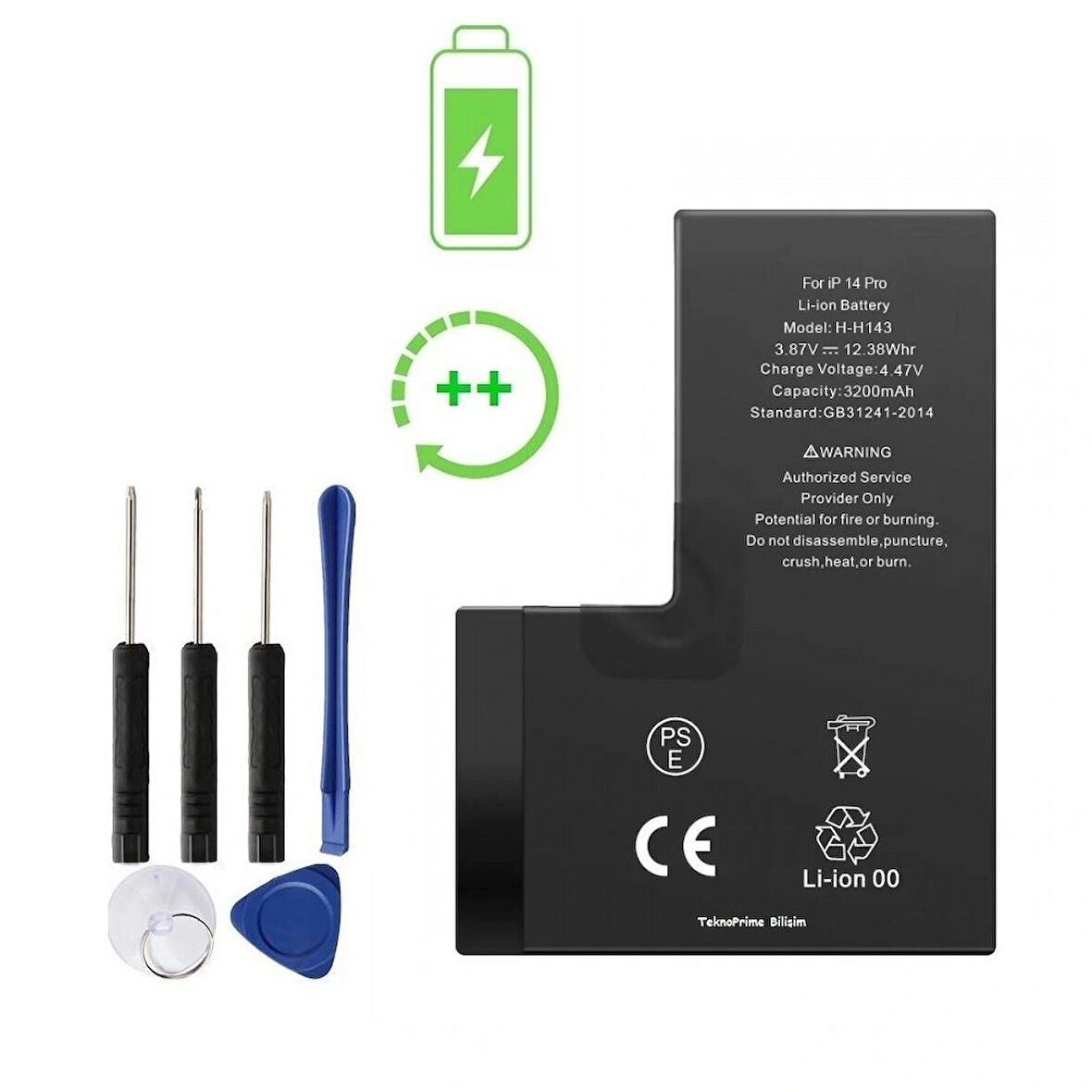 İphone 14 Pro İle Uyumlu Güclendirilmis İthal Pil Batarya