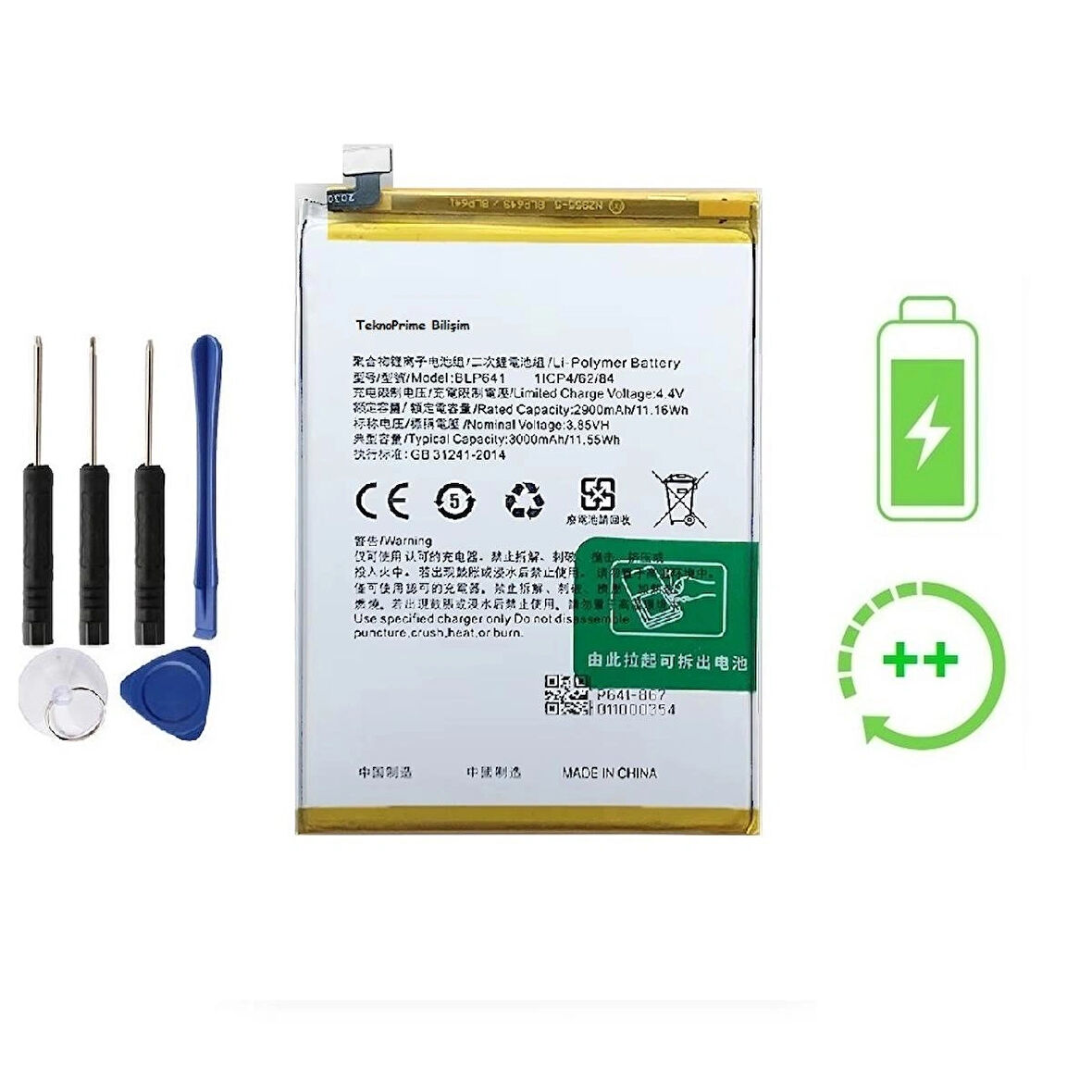 Oppo A71 İle Uyumlu  Güclendirilmis İthal Pil Batarya BLP641