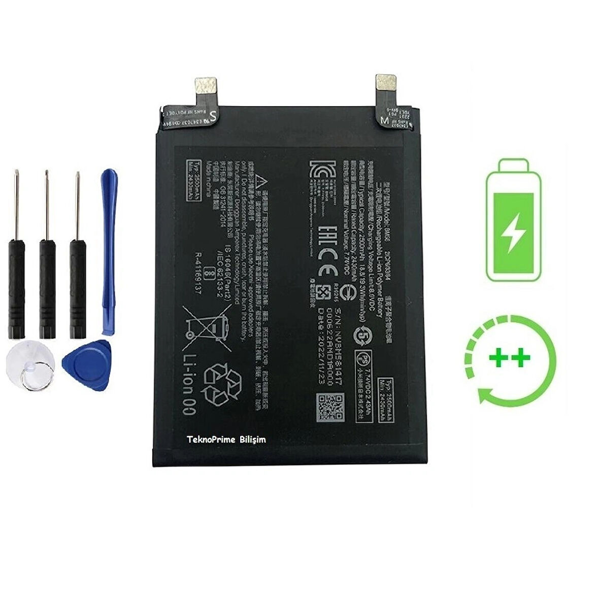 Xiaomi Mi 11T Pro İle Uyumlu  Güclendirilmis İthal Pil Batarya BM58