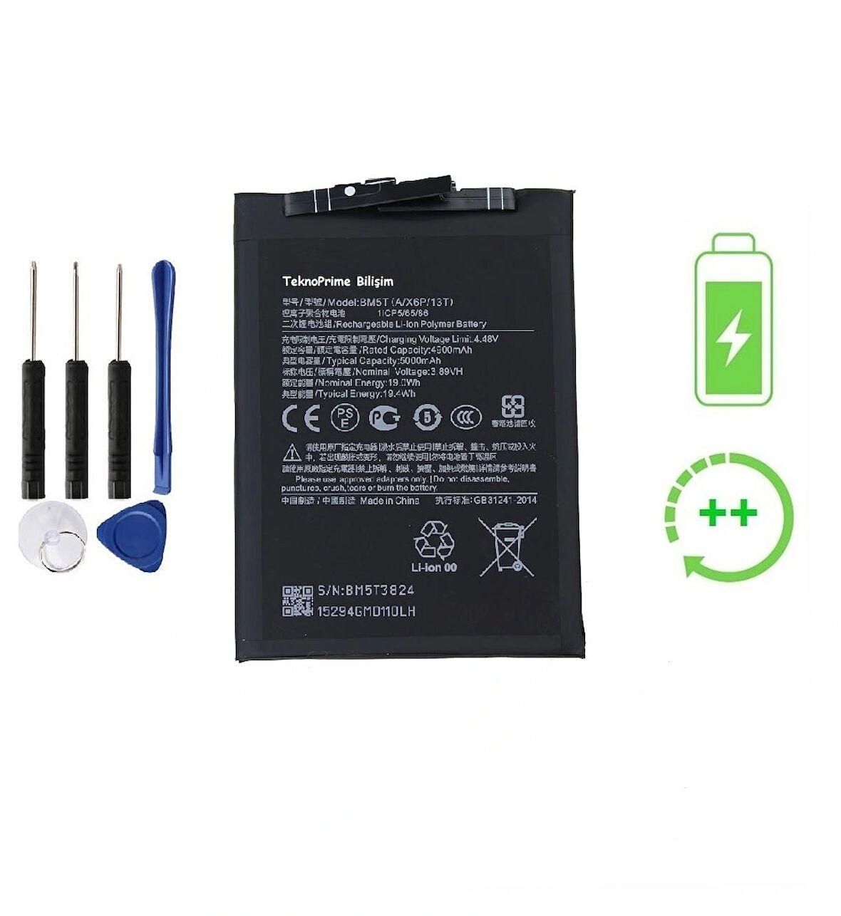 Xiaomi Mi 13T İle Uyumlu  Güclendirilmis İthal Pil Batarya BM5T