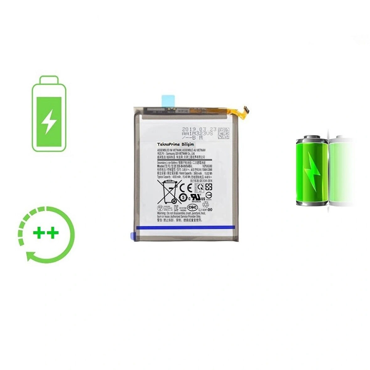  Samsung Galaxy A50S A507F ile Uyumlu Güclendirilmis İthal Pil Batarya