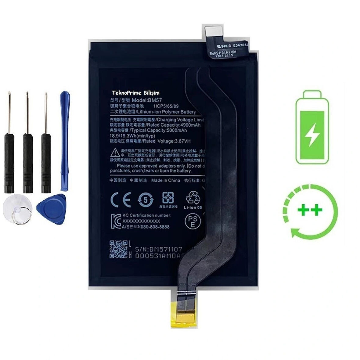 Poco X3 Gt İle Uyumlu Güclendirilmiş İthal Pil Batarya BM57