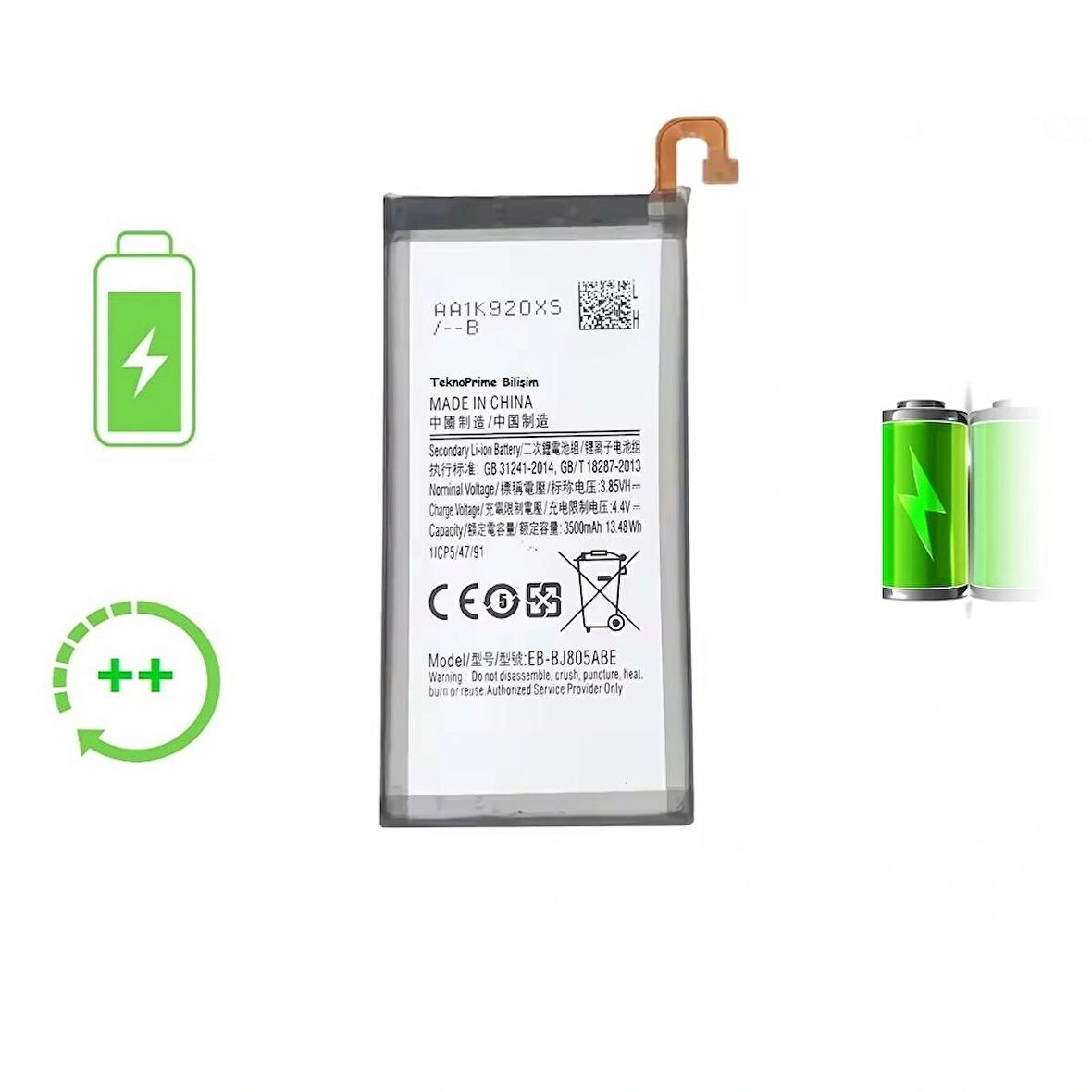  Samsung Galaxy J8 2018 J810F ile Uyumlu Güclendirilmis İthal Pil Batarya