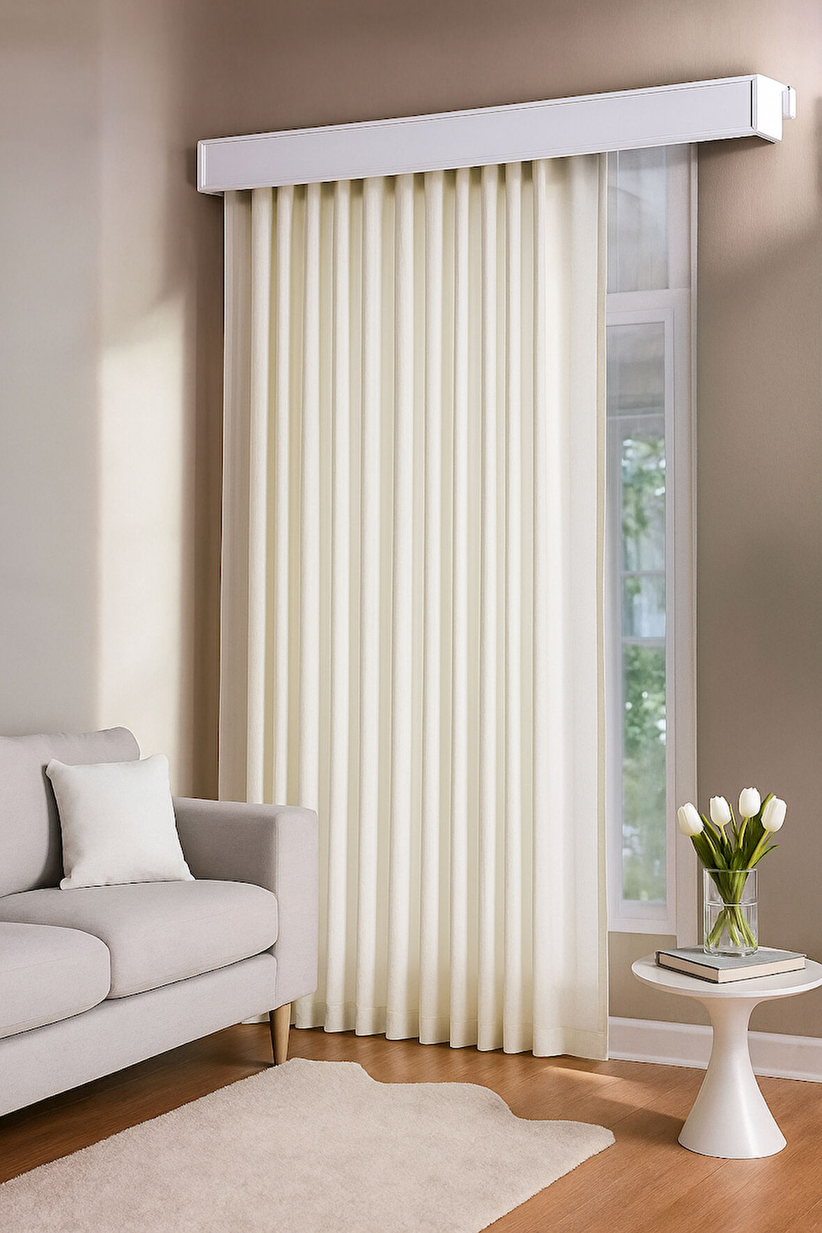 Gauze Fabric Design KALIN SATEN GÜNEŞLIK EKRU YÜKSEK KALİTELİ 100 x 210