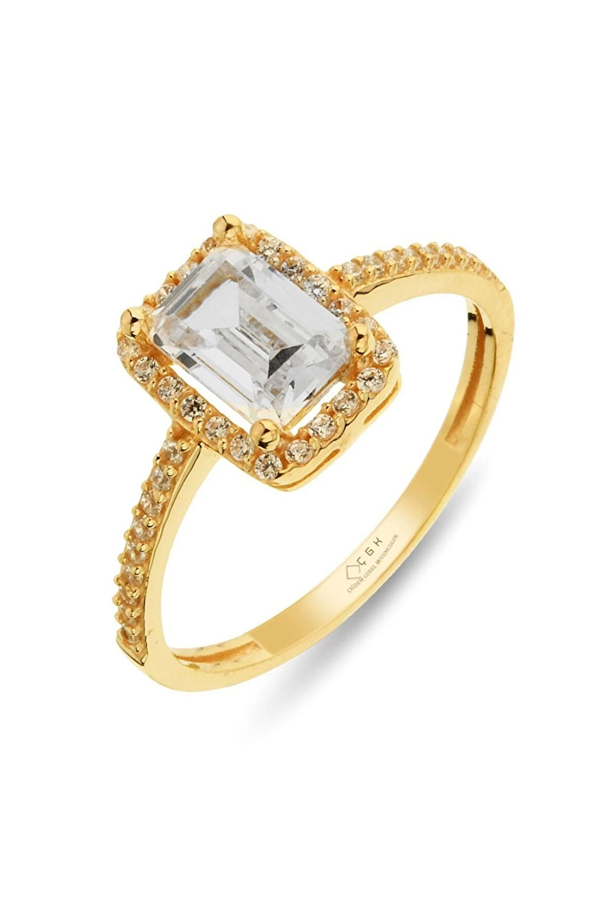 Kadın 14 Ayar Baget Altın Yüzük