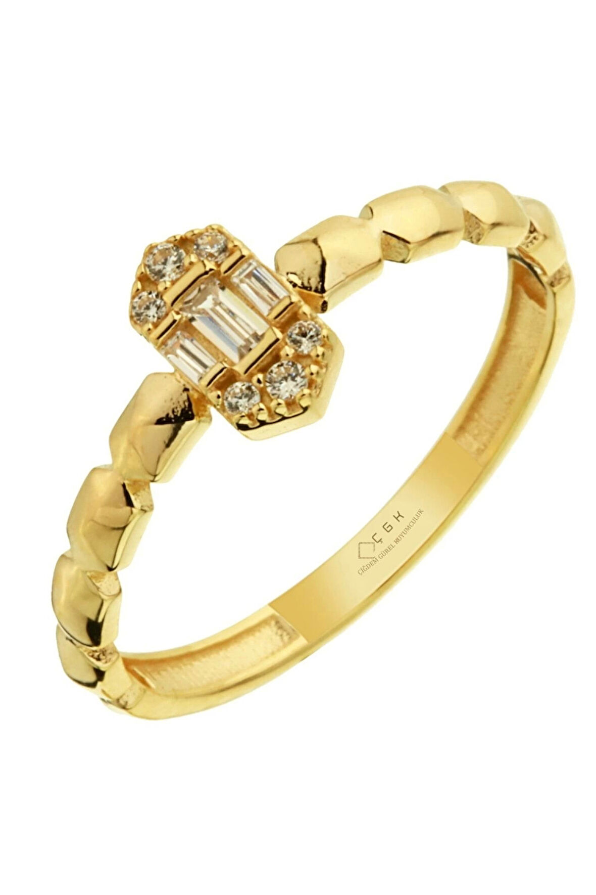 14 Ayar Baget Altın Yüzük