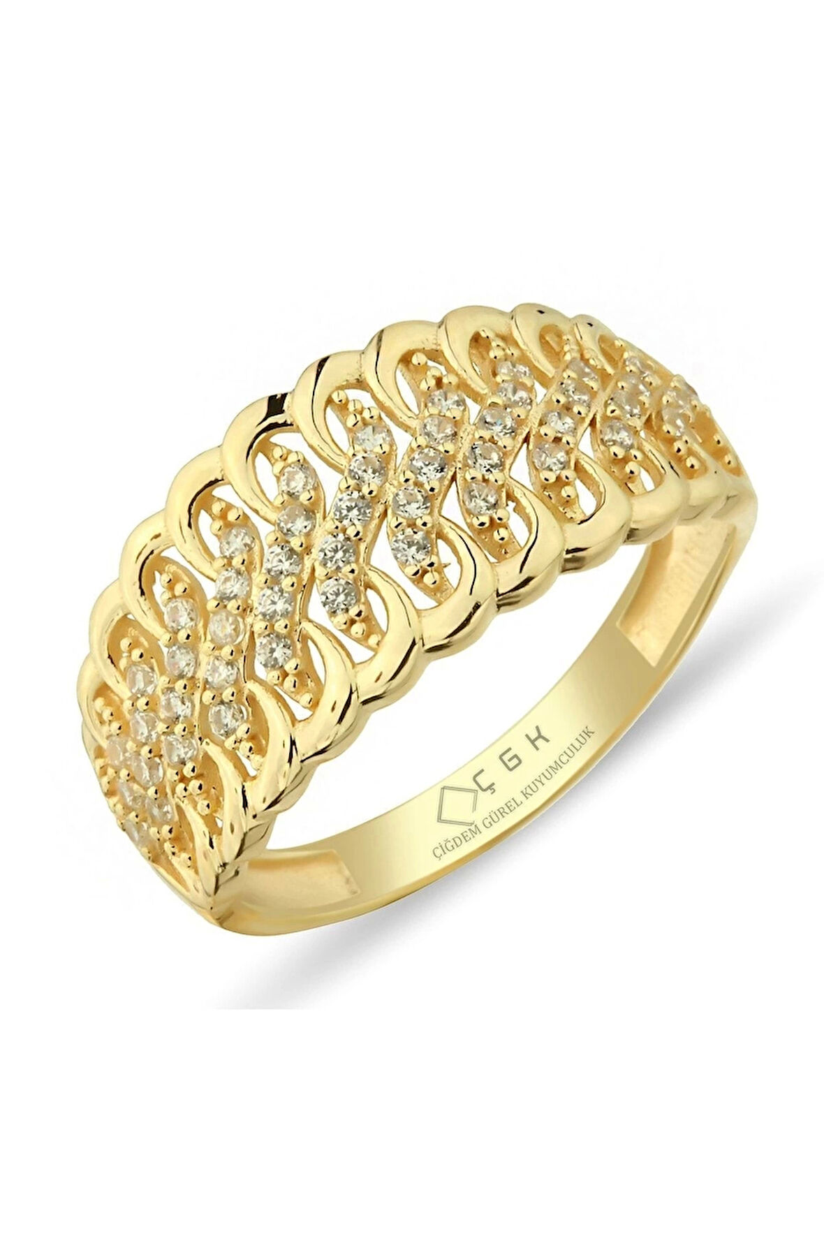 14 Ayar Sonsuzluk Altın Yüzük