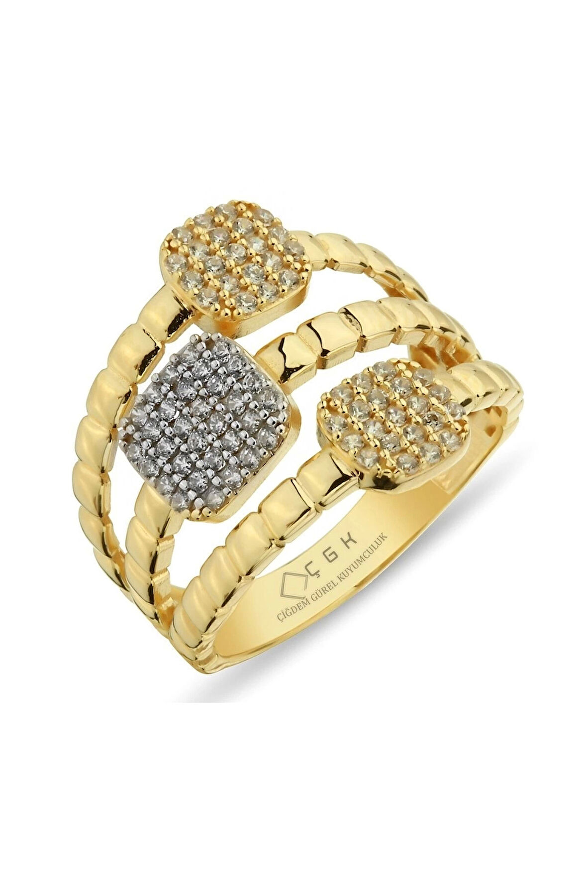 14 Ayar Taşlı Altın Yüzük