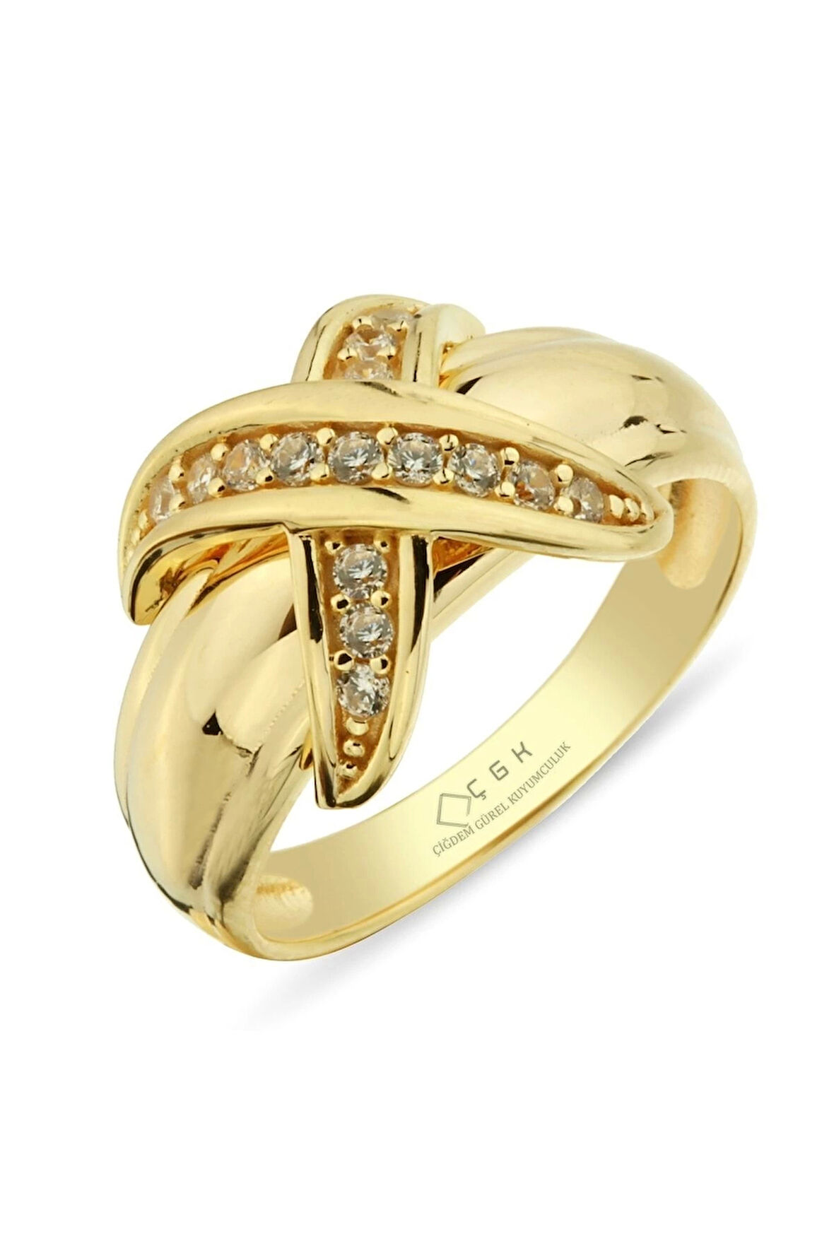 14 Ayar Taşlı Altın Yüzük