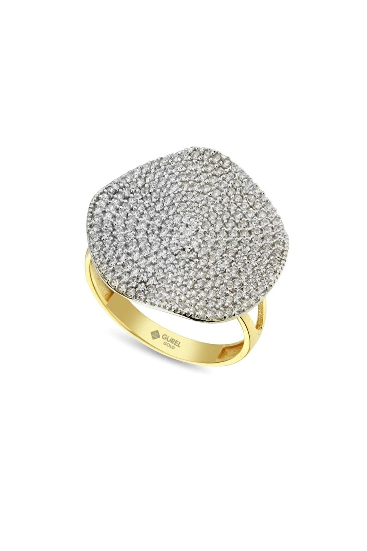 Oval Taşlı Altın Yüzük