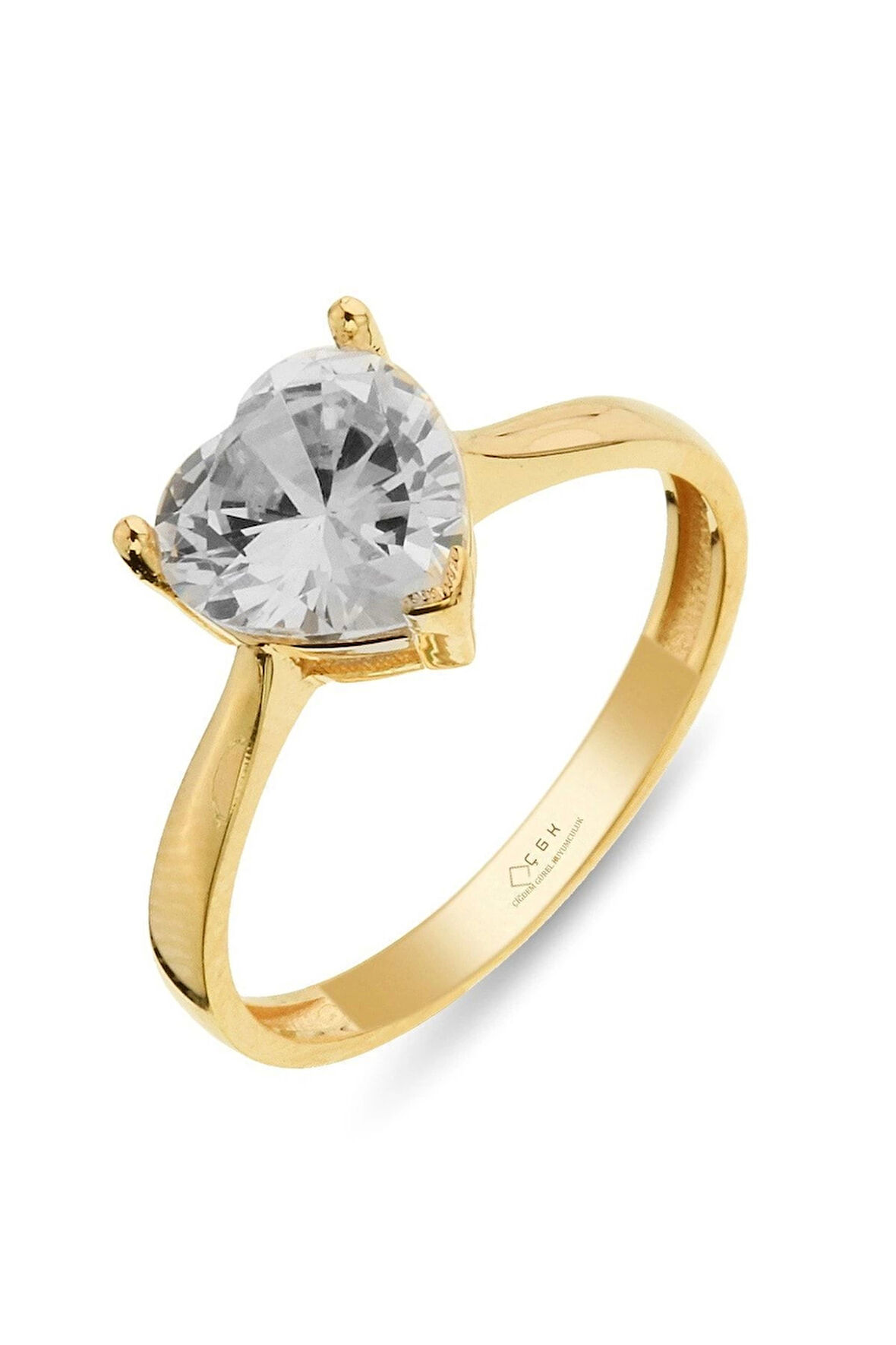 Sevgililer Günü Tektaş Altın Yüzük