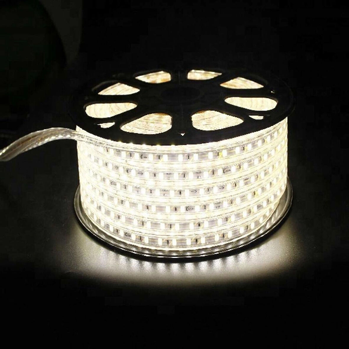 Led 15 Metre 220 Volt Beyaz Hortum Şerit Bahçe Havuz Ağaç Aydınlatma Işık