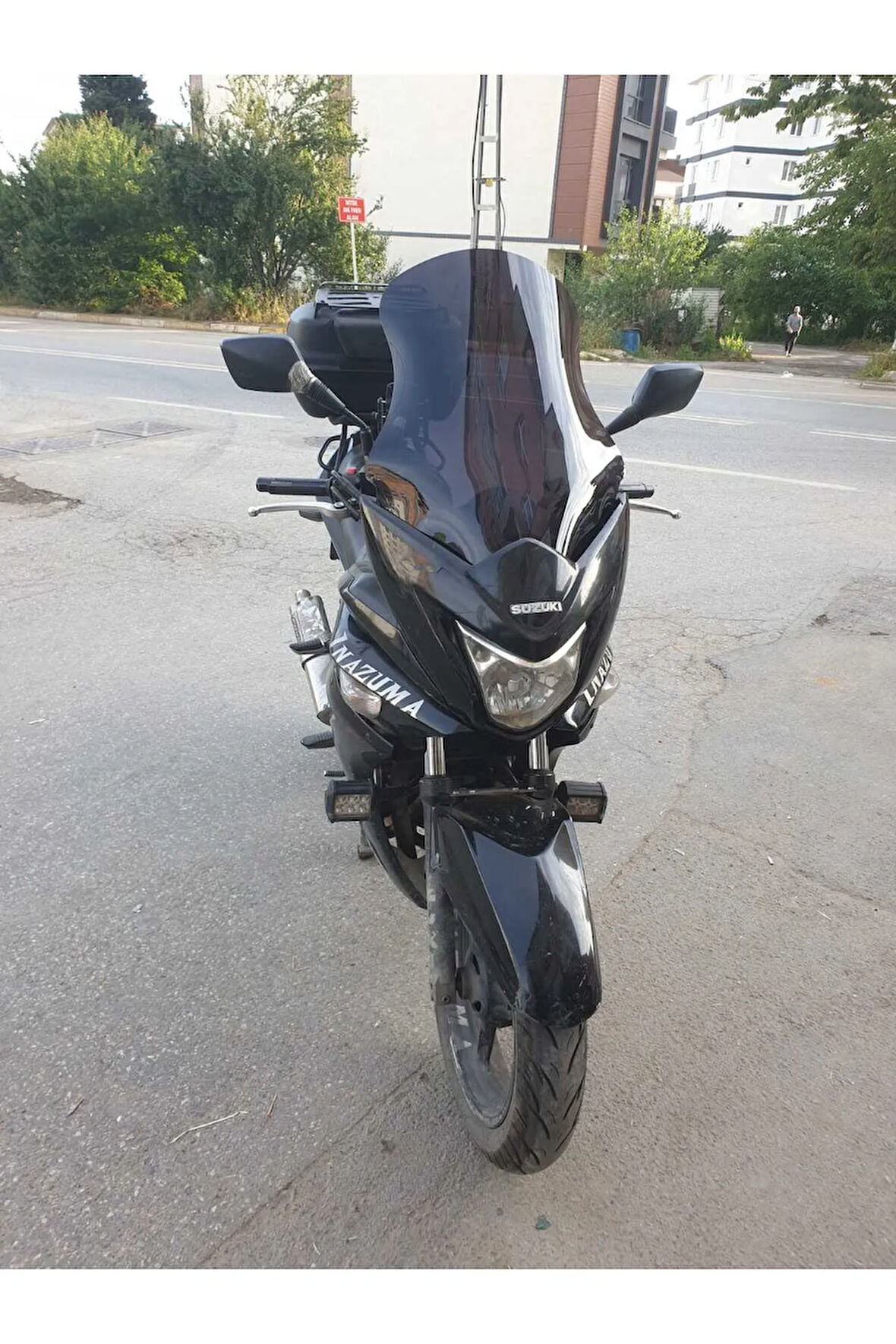 Suzuki İnazuma GW 250F Siperlik Ön Cam 2014-2017 Model 50cm Siyah Renkli 4mm