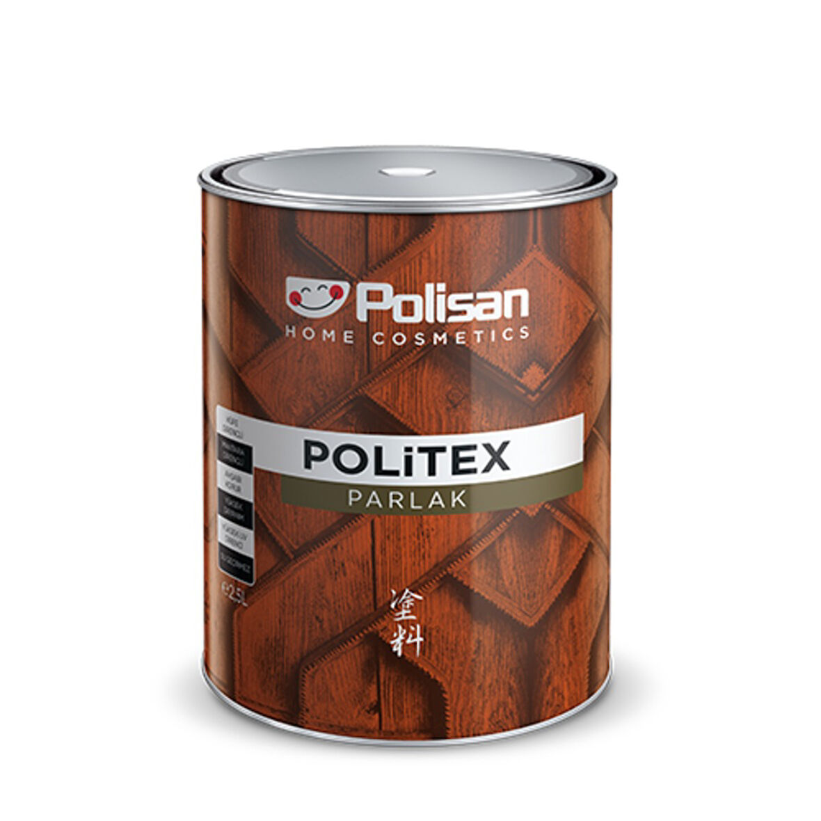 Polisan Politex Lüx Vernik Ahşap Koruyucu Parlak Ceviz 2,5 Lt