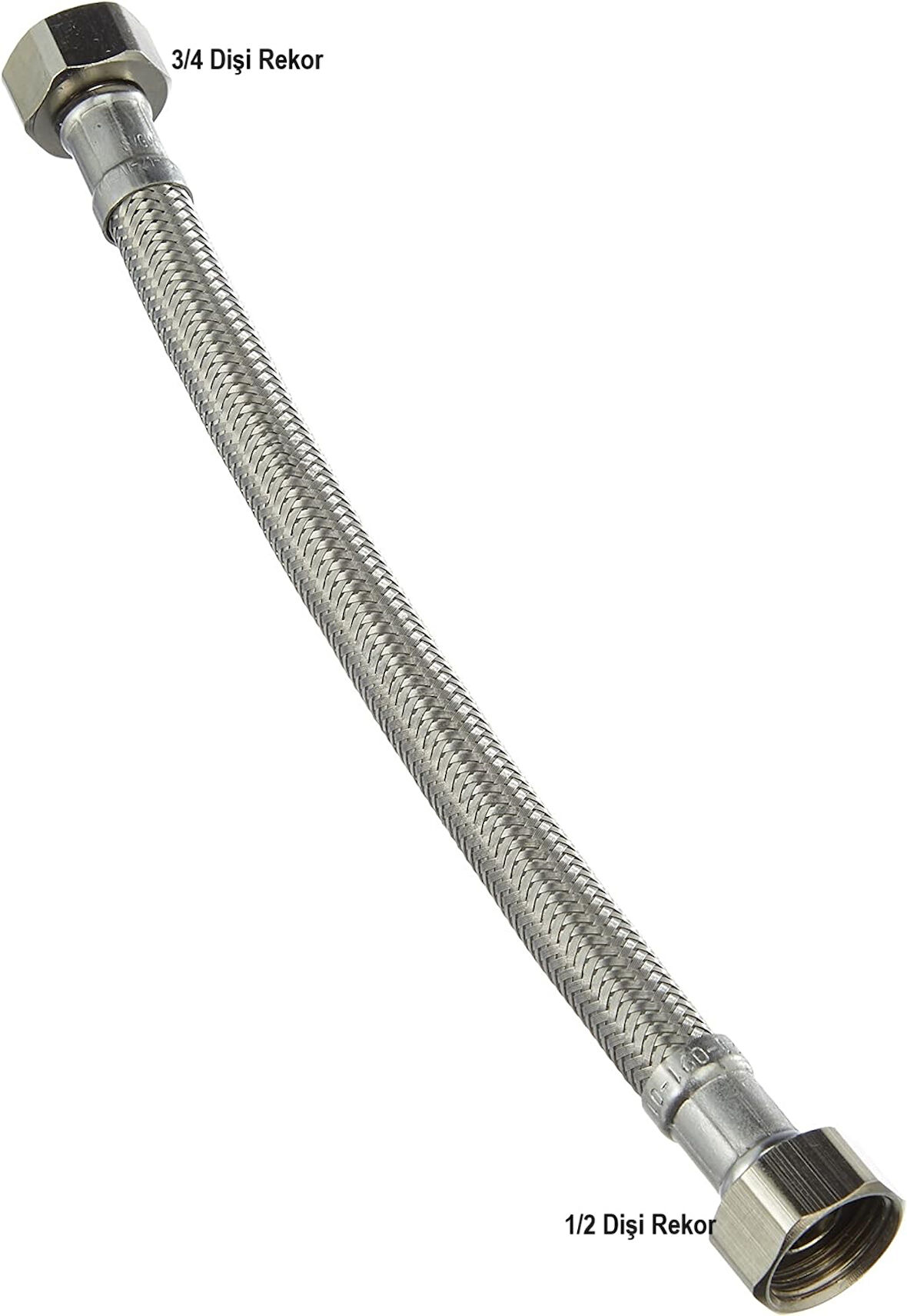 30 Cm 3/4 1/2 Rekorlu Flex Bağlantı Hortumu 3-4 1-2 