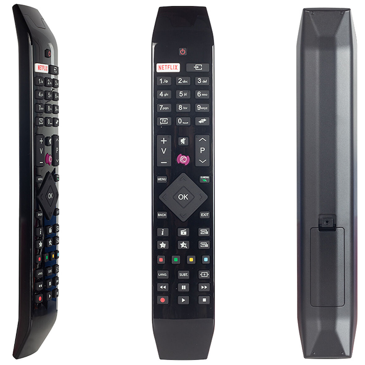 VESTEL NETFLIX MOR TUŞLU YENİ ÜSTÜ CAMLI HITACHI RC 49141 LED TV KUMANDA LCD 33338