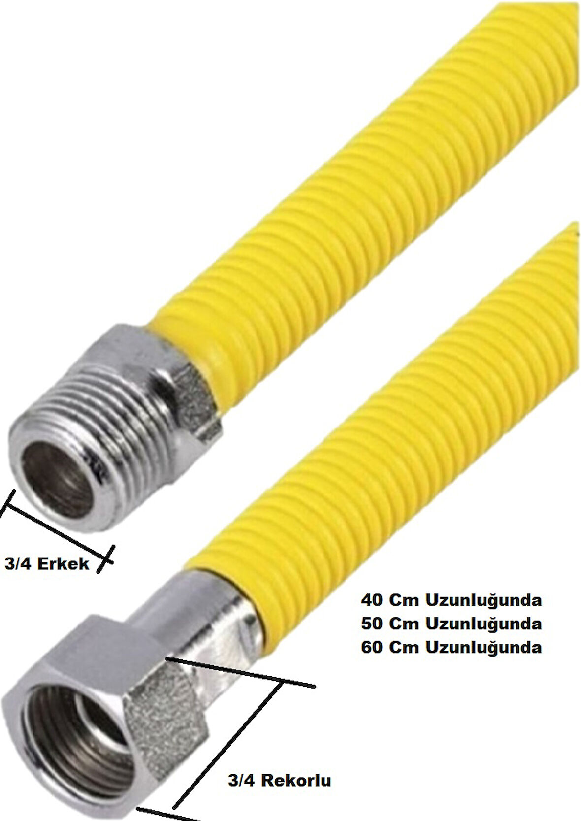 40 Cm Doğalgaz Kombi Gaz Bağlantı Hortumu Flexi Ts 13890 