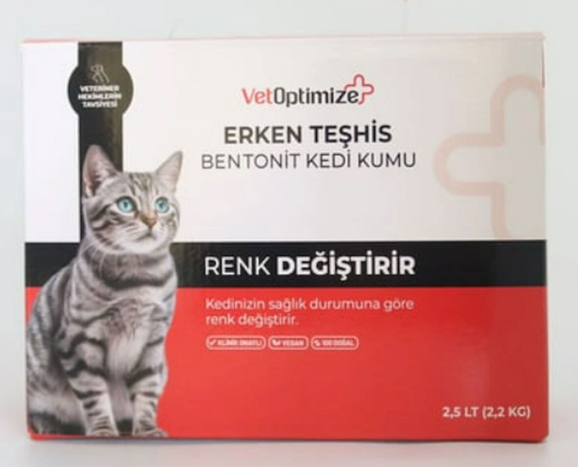 VetOptimize Erken Teşhis Kedi Kumu 2,5 L (2,2 KG)