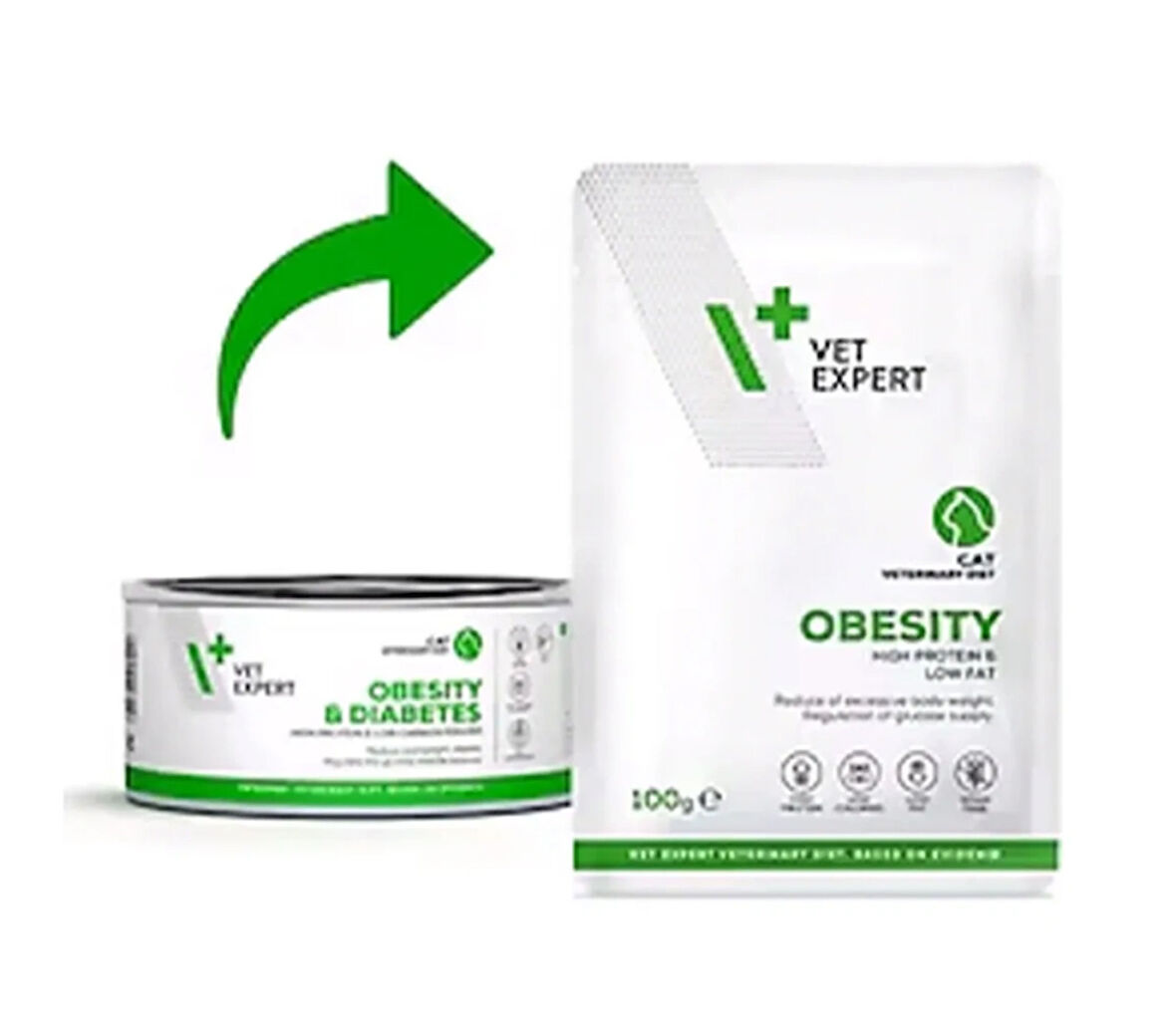 Vet Expert Obesity & Diabetes Kedi Yaş Maması 100GR