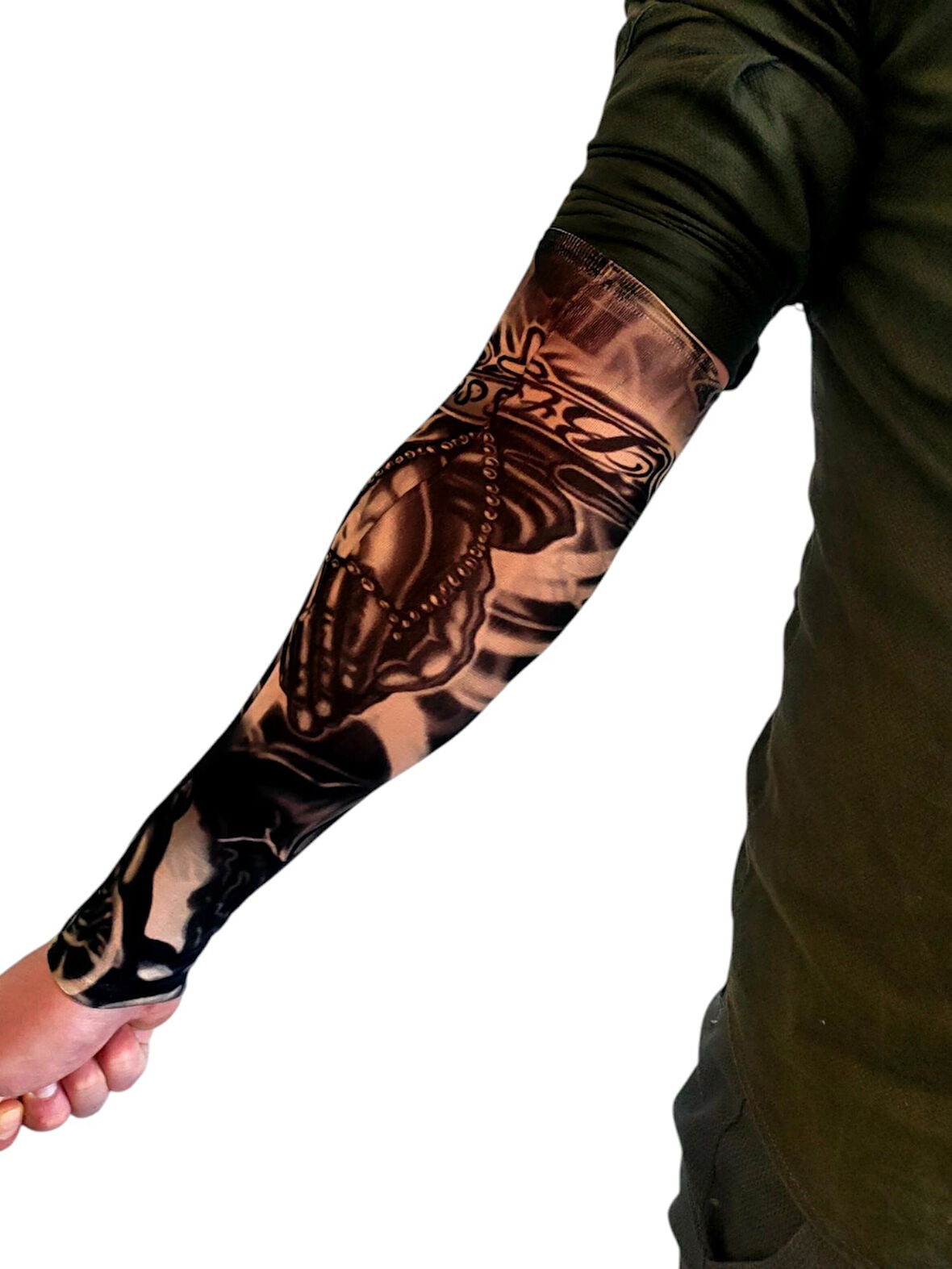 Giyilebilir İskelet Kol Dövmesi 3D Baskılı Tattoo