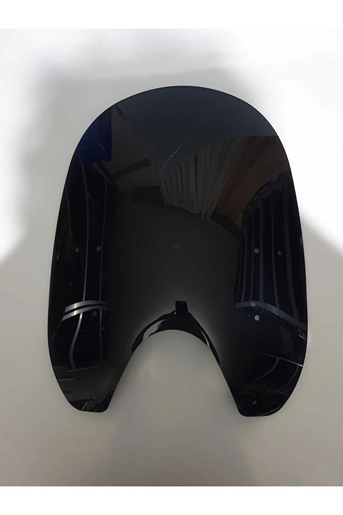 MOTOCAM Haojue HJ 150-9 Siperlik Ön Cam 2013-2016 Model 53cm Siyah Renkli 4mm APARATSIZDIR