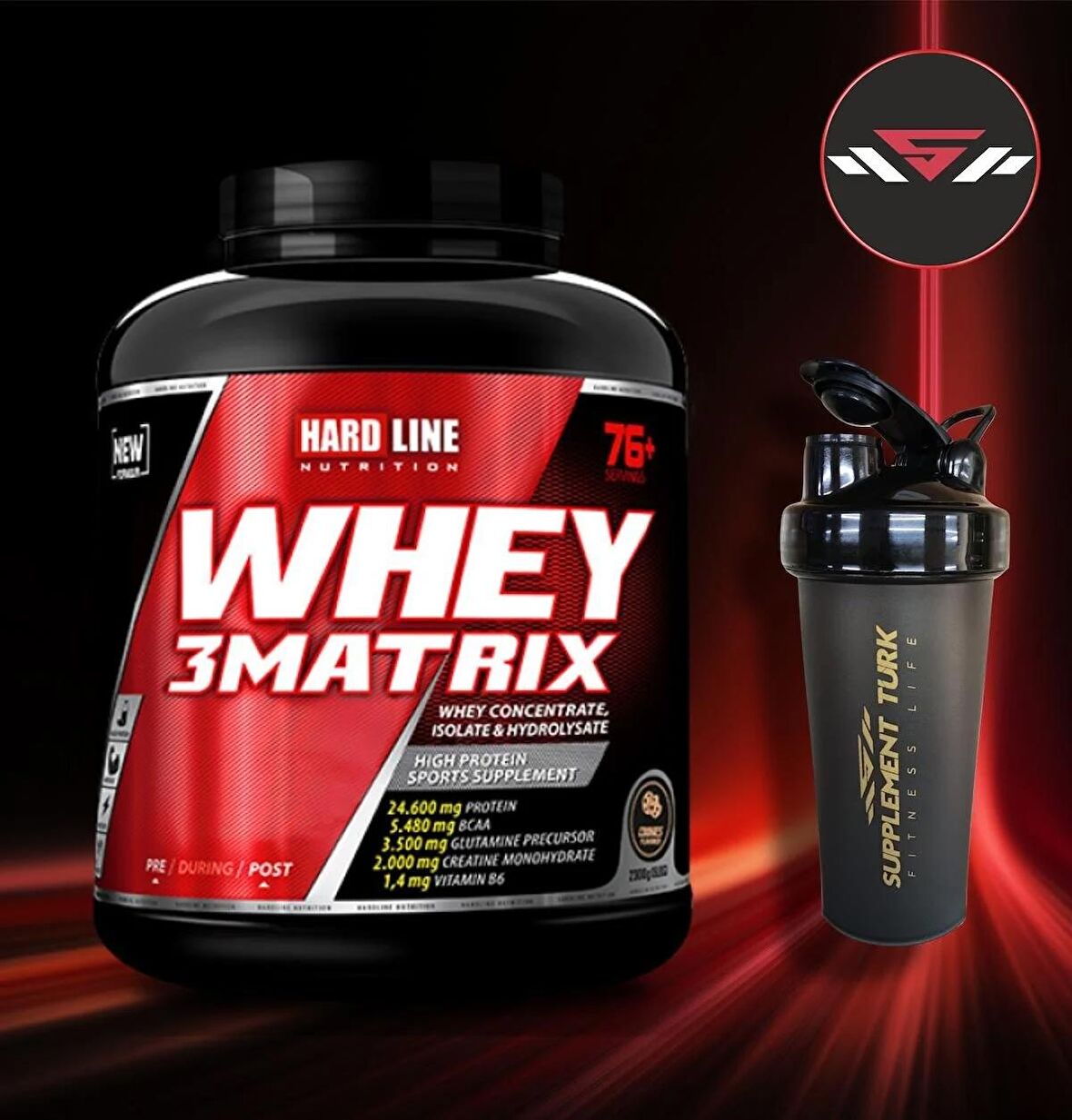 Hardline Whey 3Matrix 2300 Gr Kurabiye Aromalı &ST Shaker Hediye