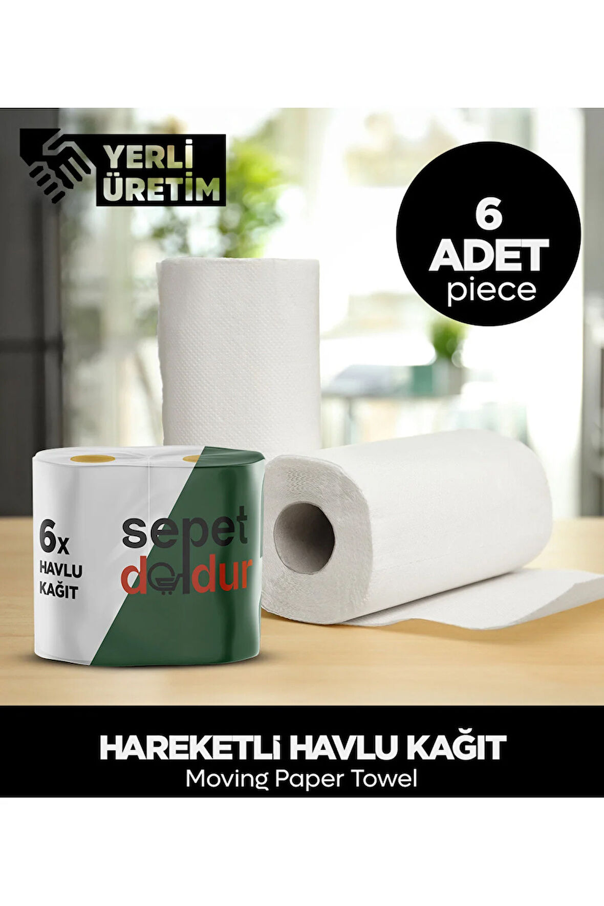 Hareketli Havlu Kağıt - 6 Adet