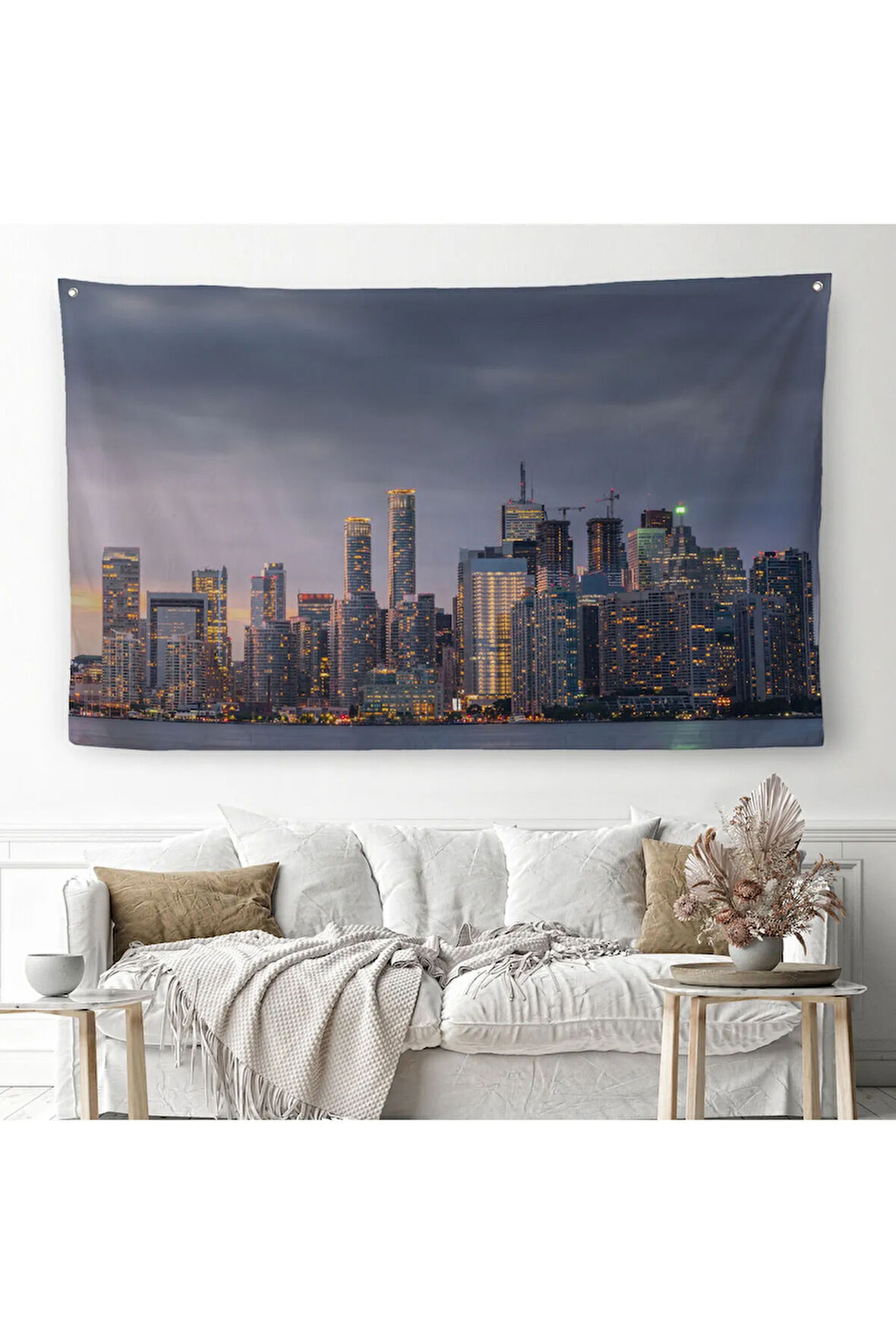 Kanada Toronto Manzarası Kanvas Duvar Örtüsü-Halısı-5080