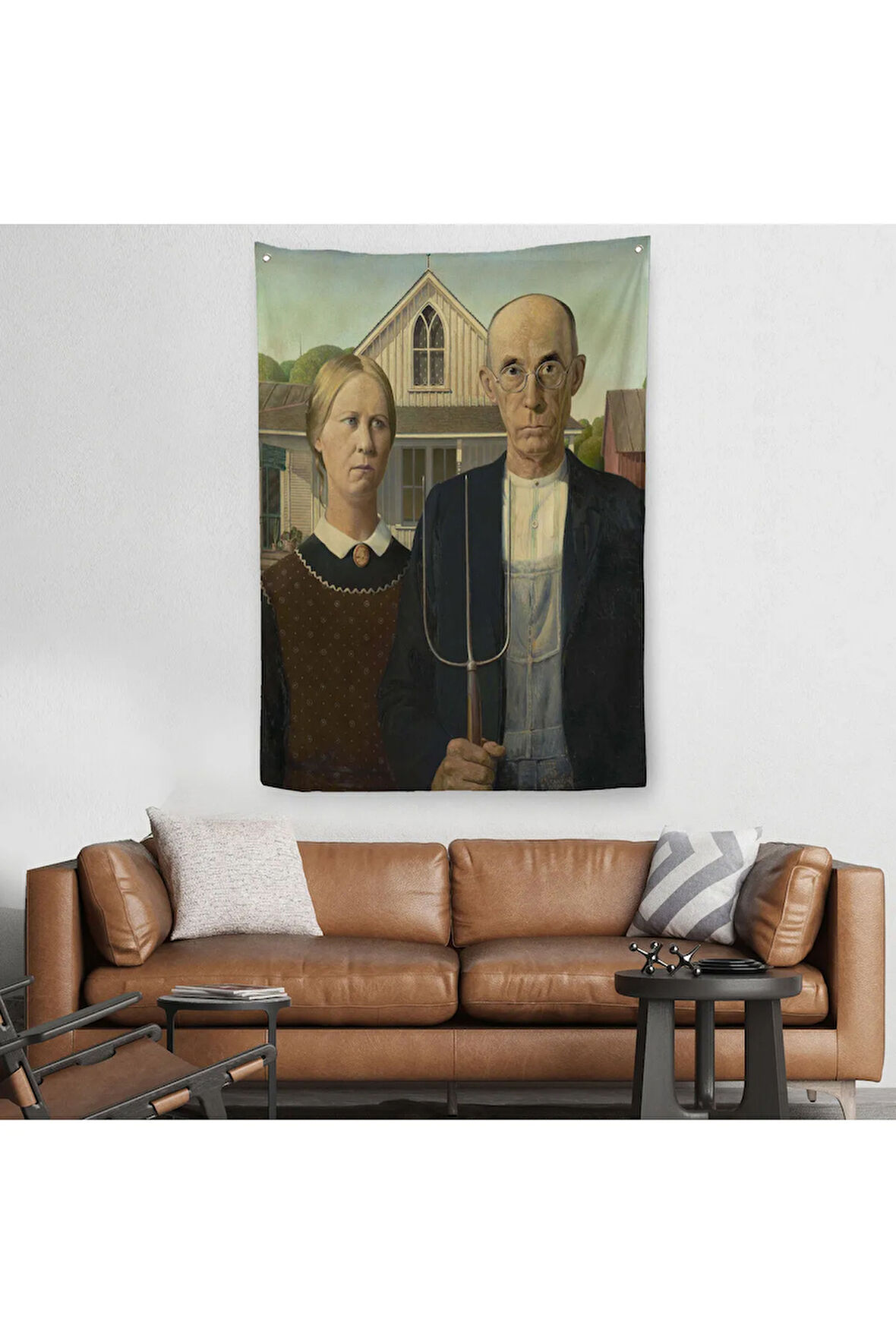 Amerikan Gotik Tarzı Duvar Örtüsü - Halısı-5122