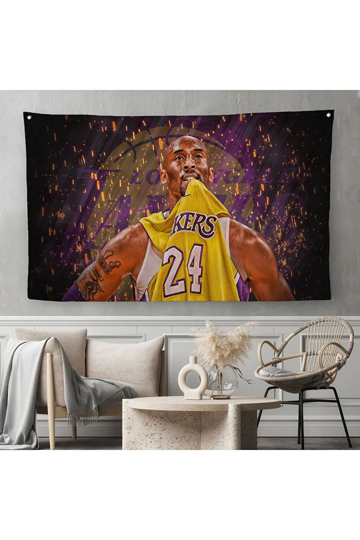 Kobe Bryant Los Angeles Lakers Kanvas Duvar Örtüsü-Halısı / Black Mamba-5151