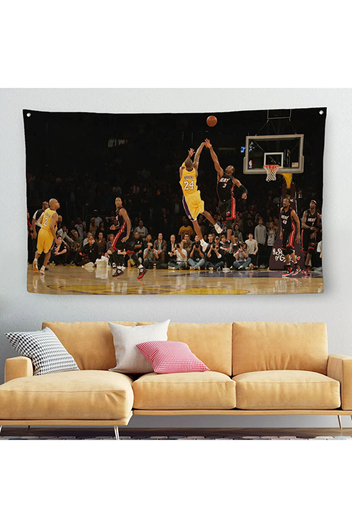 Kobe Bryant Los Angeles Lakers Kanvas Duvar Örtüsü-Halısı / Black Mamba-5157