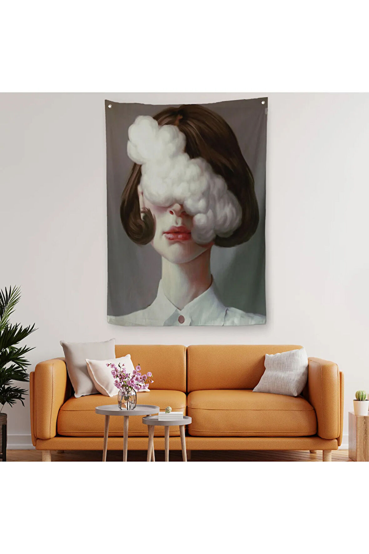 Modern Gerçeküstü Kadın Sanatı Duvar Örtüsü - Halısı, Pop Art Sanatı-5212