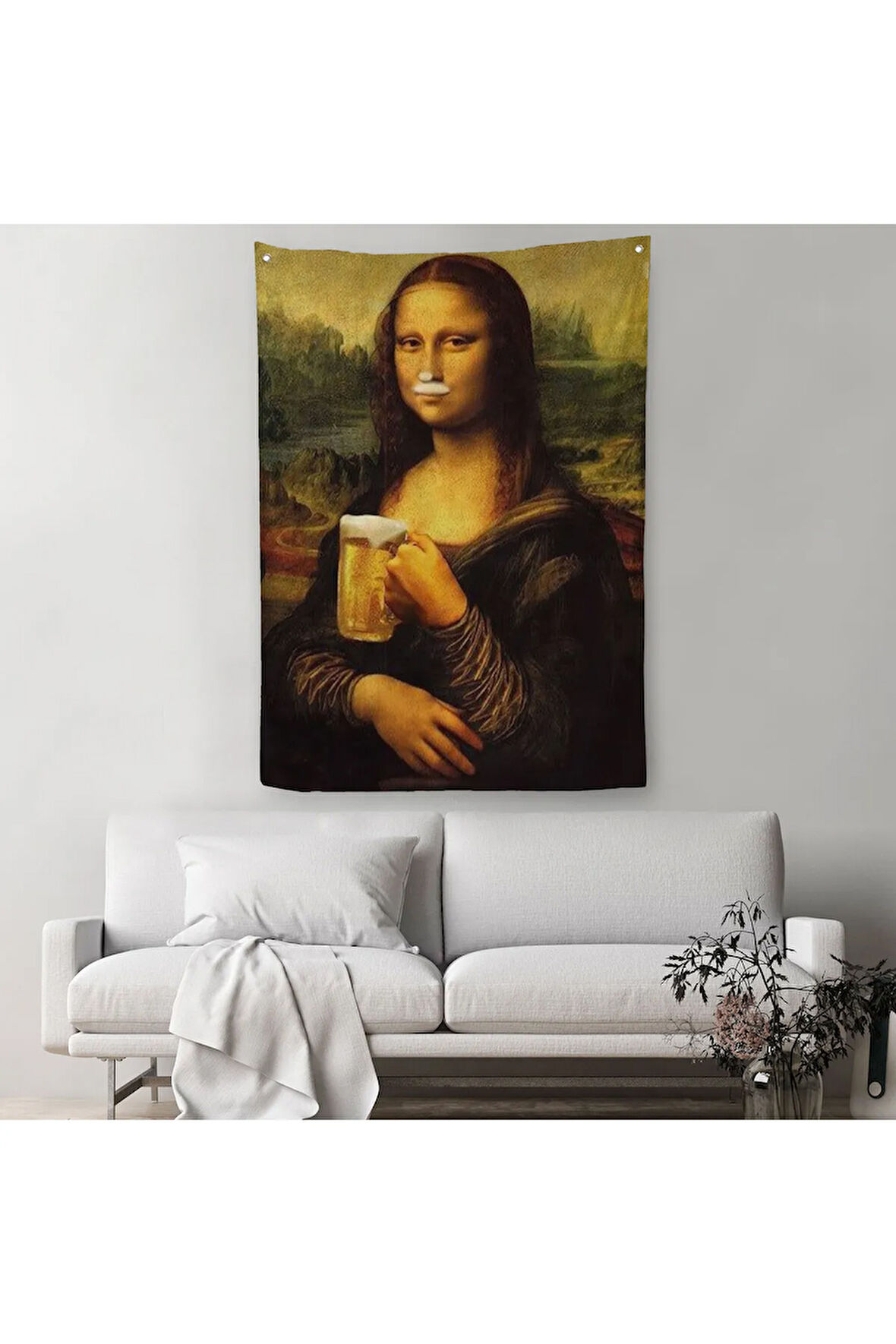 Mona Lisa Duvar Örtüsü - Halısı, Olağandışı Mona Lisa -5219
