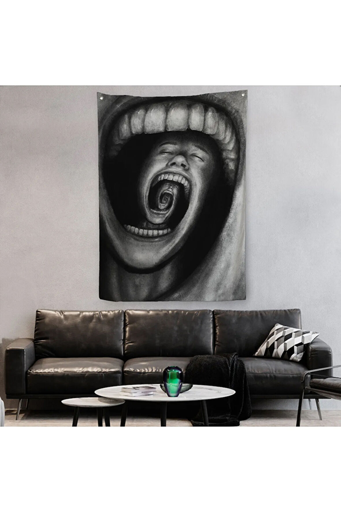 Depresyon ve Ruh Sağlığı Sanatı Duvar Sanatı Duvar Örtüsü - Halısı -5223