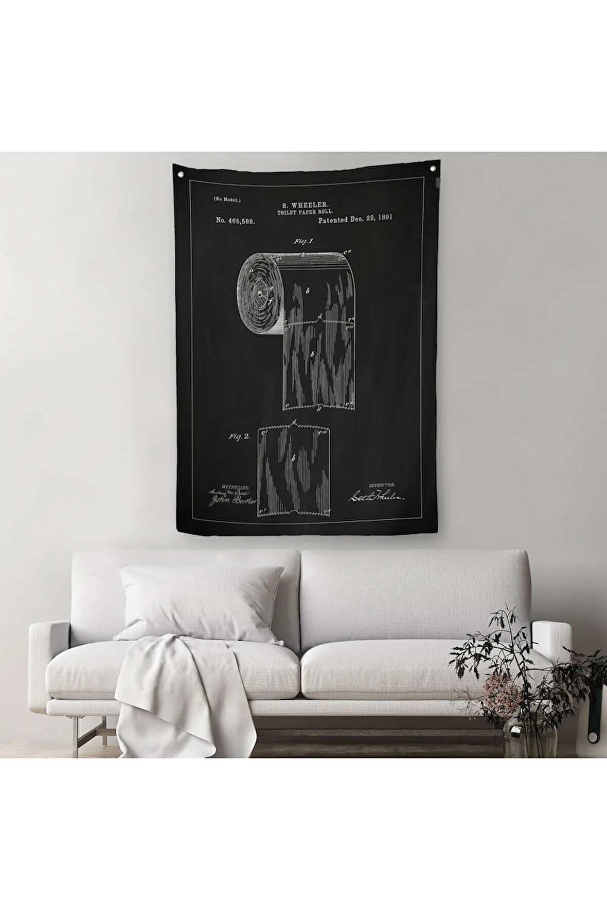 Tuvalet Kağıdı Rulosu Patent Duvar Örtüsü - Halısı-5242