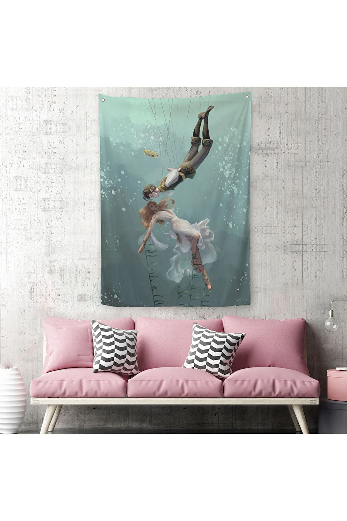 Kötü Kral Jude & Cardan, Denizler Altındaki Aşıklar Duvar Örtüsü - Halısı-5287